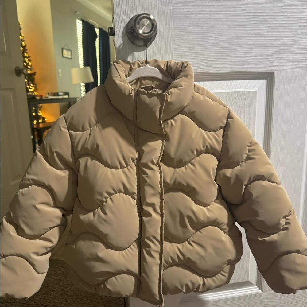 Zara Kids Tan Puffer Jacket